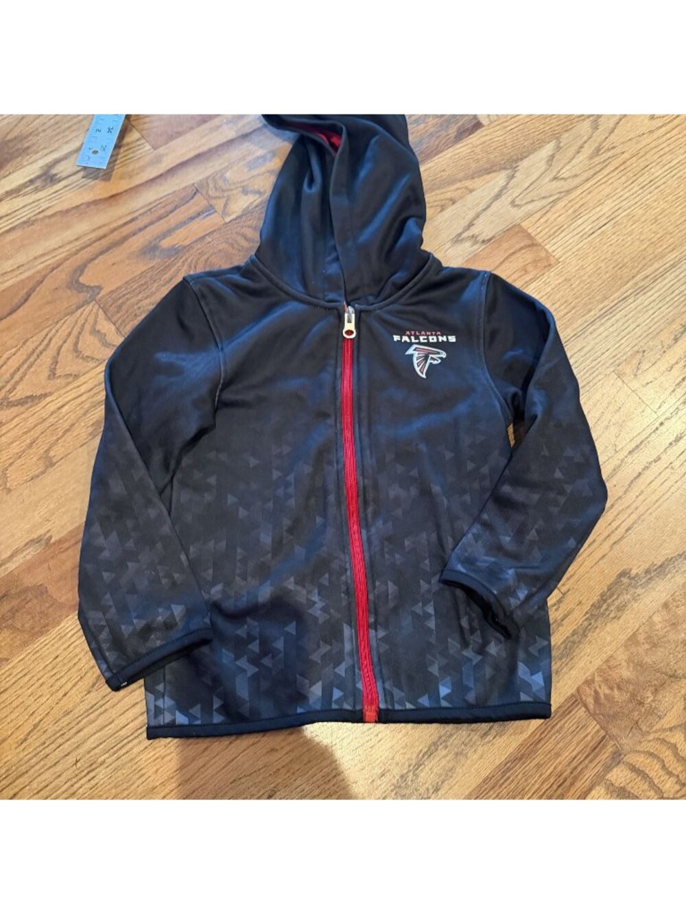 Team Apparel Kids Black Atlanta Falcons Hooded Jacket 4t